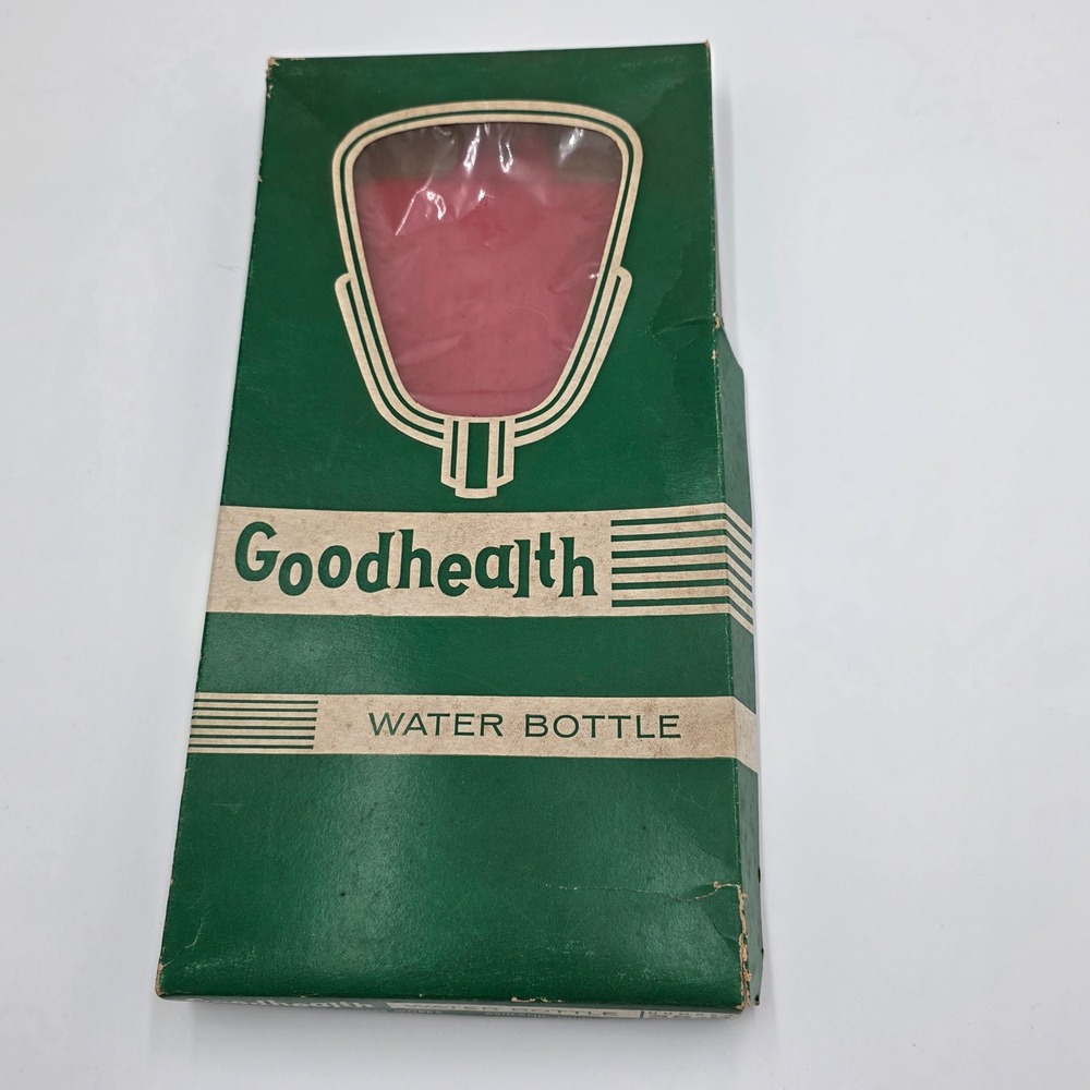 Goodhealth Water Bottle Number 35B Red Rubber‎ Vintage USA Ashland Rubber Works